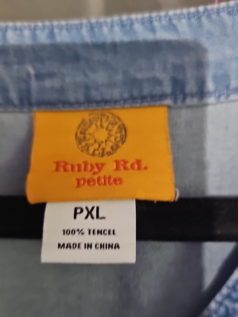 Ruby Rd. Light Blue Button-Front Petite Top - Picture 2 of 3